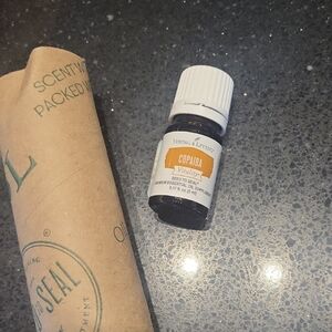 Young Living Copaiba Vitality Oil with White Cap and Gold Label